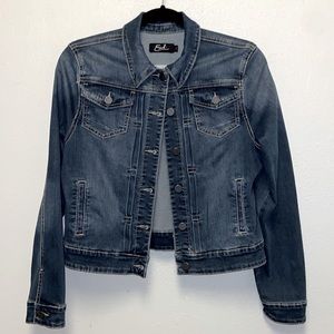 Earl Medium Wash Blue Jean Denim Urban Edgy Streetwear Trucker Jean Jacket 3049